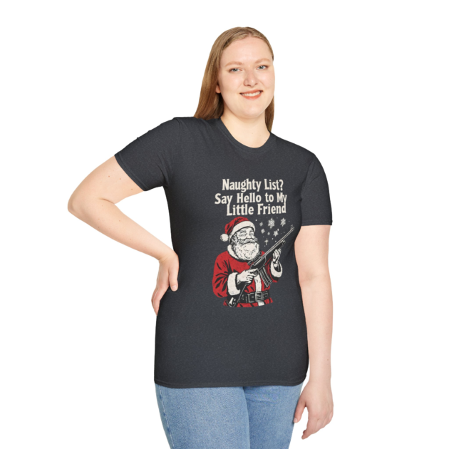 My Little Friend Unisex Softstyle T-Shirt - Cozy Holiday Humor Shirt