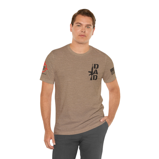 DAD (Vertical) - Unisex Jersey Short Sleeve Tee