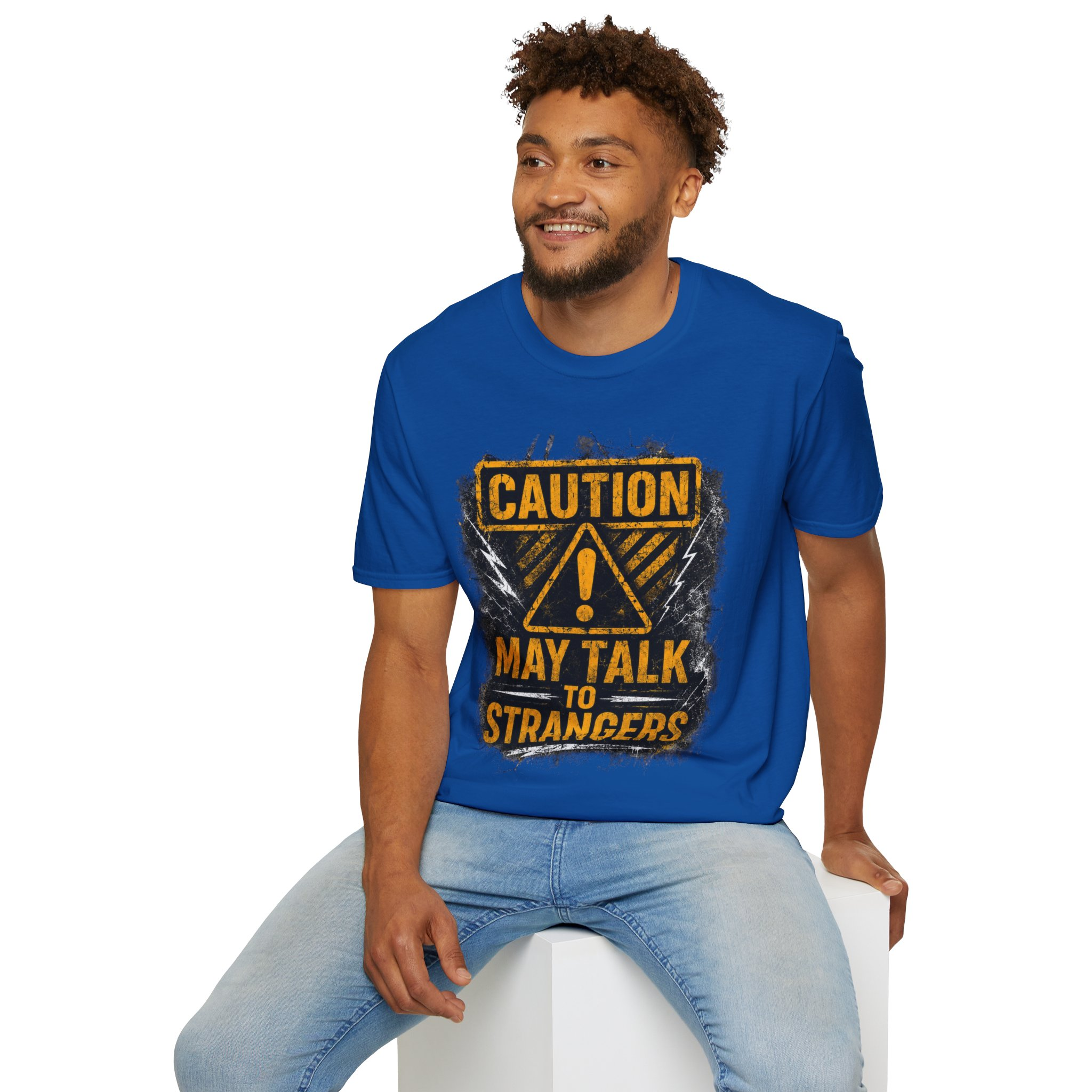 Caution May Talk To Strangers T-Shirt — Funny Conversation Starter Tee - Image 11